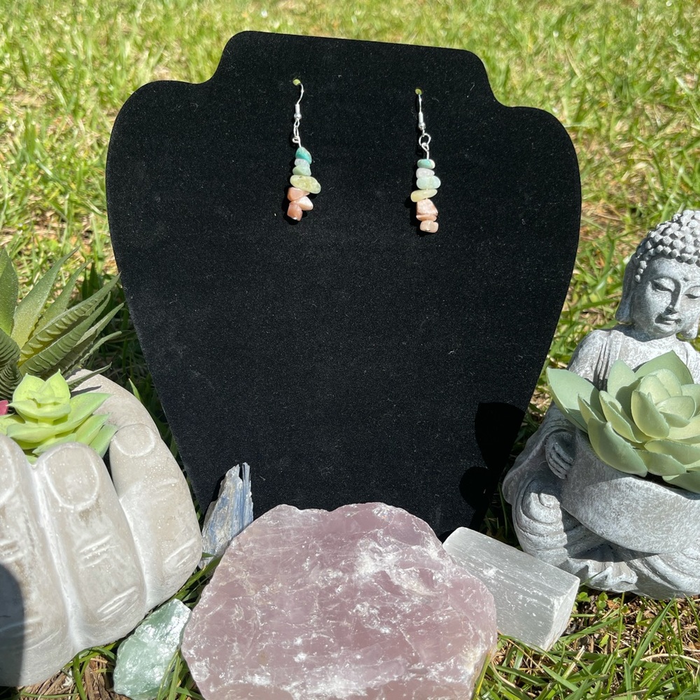 Gem stone earrings 💎💍🌸